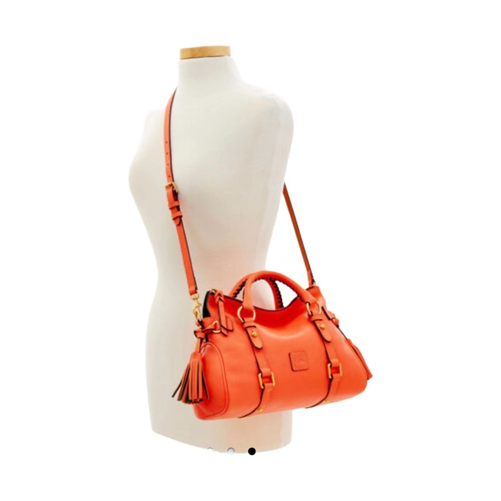 Dooney & Bourke Florentine Leather Satchel Pumpkin Spice - Picture 4 of 16